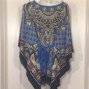 NWOT Flowy Dress Shirt with Belt - Large